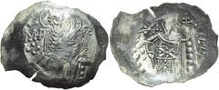 The Sam Cowell collection of Paleologan and Late Byzantine coins John III Ducas-Vatatzes (Empire of Nicaea), 1222 AD – 1254 AD Trachy, Magnesia circa 1222-1254 AD, AR 32 mm, 2.49 g. MHP [ΘV] Full-leng