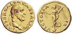 The S.C. Markoff Collection of Roman Coins The Roman Empire Galba, 68 – 69 Aureus, Gaul April to late Autumn 68, AV 7.39 g. IMP SER GALBA – CAESAR AVG Laureate and draped bust r. Rev. VICTORIA – P R D