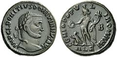 The S.C. Markoff Collection of Roman Coins The Roman Empire Domitius Domitianus, 295 – 296 Follis, Alexandria circa 295-296, Æ 12.19 g. IMP C L DOMITIVS DOMITIANVS AVG Laureate head r. Rev. GENIO POPV