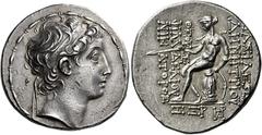 Demetrius II Nicator, first reign, 146 – 138 Tetradrachm, Antiochia on the Orontes 146-145 (year 167), AR 30 mm, 16.79 g. Diademed head of Demetrius II r. Fillet border. Rev. [B]AΣΙΛΕΩΣ – ΔHMHTPIOY – 