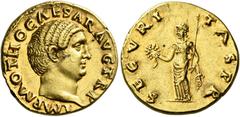 The Roman Empire Otho, 15 January – mid April 69 Aureus January-April 69, AV 19 mm, 7.15 g. IMP M OTHO CAESAR AVG TR P Bare head r. Rev. SECVRI – TAS P R Securitas standing l., holding wreath and scep