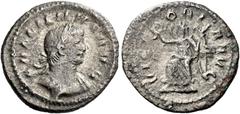 The Roman Empire Gallienus, 253–268 Quinarius 260-268, Billon 16 mm, 1.5 g. GALLIENVS AVG Laureate and cuirassed bust r. Rev. VICTORIA AVG Victory advancing l., holding wreath in r. hand, palm over l.