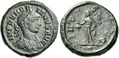 The Roman Empire Numerian augustus, 283–284 Quinarius 283-284, Billon 15 mm, 2.4 g. IMP NVMER – IANVS AVG Laureate and cuirassed bust r. Rev. PIETA – S – AVGG Mercury standing l., holding purse in r. 