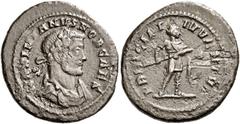 The Roman Empire Galerius caesar, 293–305 Quinarius 293, Billon 17 mm, 2 g. MAXIMIANVS NOB CAES Laureate, draped and cuirassed bust r. Rev. PRINCIPI IVVENTVT Prince standing r., holding spear in r. ha