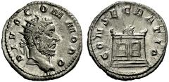 The Roman Empire Commodus augustus, 177 – 192 Divo Commodo. Antoninianus 251-253, AR 3.86 g. DIVO COMMODO Radiate head r. Rev. CONSE-CRATIO Altar. C 1010. RIC T. Decius 94. Extremely fine