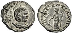 The Roman Empire Dryantilla, wife of Regalianus Antoninianus, Carnutum circa 260-261, AR 2.55 g. IMP C M AVR SV [LP DRYANTILLA AVG] Diademed and draped bust r. on crescent. Rev. ...III COS DENTIA AVGG