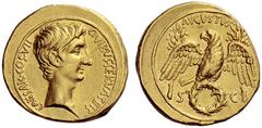The Roman Empire Octavian as Augustus, 27 BC – 14 AD Aureus 27 BC, AV 7.86 g. CAESAR·COS·VII – CIVIBVS·SERVATEIS Head r. Rev. AVGVSTVS Eagle with spread wings and head l., standing facing with oak wre