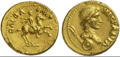 The Roman Empire Galba, 68 - 69 No.: 38 Schätzpreis - Estimate CHF 20000.- Aureus, Spanish mint (Tarraco ?) April-December 68, 7.53 g. GALBA - IM P Galba, bareheaded, in military attire, with r. exten