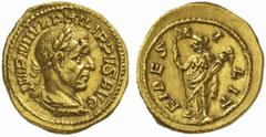 The Roman Empire Philip I, 244 - 249 No.: 169 Schätzpreis - Estimate CHF 12000.- Quinarius circa 244-247, 2.38 g. IMP M IVL PHILIPPVS AVG Laureate, draped and cuirassed bust r. Rev. FIDES - M -I - LIT