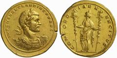 The Roman Empire Claudius Gothicus, 268 - 270 No.: 201 Schätzpreis - Estimate CHF 97500.- Medallion of 8 aurei, Mediolanum circa 268, 38.83 g. IMP C M AVRL CLAVDIVS·P·F·AVG Laureate and cuirassed bust