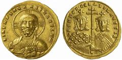 Byzantine Gold Coins Nicephorus II Phocas, 963 - 969, with Basil II, co-emperor throughout the reign No.: 442 Schätzpreis - Estimate CHF 1200.- Histamenon nomisma circa 963-969, 4.39 g. +IhS XPS ReX R