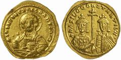 Byzantine Gold Coins Basil II Bulgaroctonos, 976 - 1025, with Constantine VIII, co-emperor throughout the reign No.: 446 Schätzpreis - Estimate CHF 1200.- Histamenon nomisma beginning of 977, 4.41 g. 