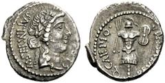 The JD collection of Roman Republican Coins part II – Session I C. Cassius with M. Servilius. Denarius, mint moving with Brutus 43-42, AR 3.66 g. M·SERVILIVS – LEG Laureate head of Libertas r. Rev. Q·