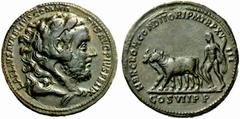 The Roman Empire Commodus augustus, 177 - 192 Medallion 192, Æ 95.47 g. L AELIVS AVRELIVS COMMO – DVS AVG PIVS FELIX Head of Commodus r., wearing lion’s skin headdress. Rev. HERC ROM CONDITORI P M TR 
