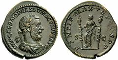 The Roman Empire Macrinus, 217 – 218 Sestertius 217, Æ 29.93 g. IMP CAES M OPEL SEV MACRINVS AVG Laureate, draped and cuirassed bust r. Rev. PONTIF MAX TR P COS P P S – C Fides standing facing, head r