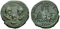 The Roman Empire Valerian I, 253 – 260 Bronze, Nicomedia Bythiniae 253-260 or 268, Æ 9.74 g. AYT OΥAΛEΡIANOC ΓAΛΛIENOC / BBB Confronted busts of Valerianus I laureate, draped and cuirassed, l., and Ga