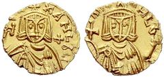 The Byzantine Empire The mint is Constantinopolis unless otherwise stated Michael II the Armorian, 25 December 820 – 2 October 829, with Theophilus from May 821 Tremissis, Syracuse 821, AV 1.29 g. [MI