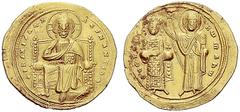 The Byzantine Empire The mint is Constantinopolis unless otherwise stated Romanus III Argyrus, 12 November 1028 – 11 April 1034 Histamenon 1028-1034, AV 4.38 g. +IhS XIS REX REGNANTIhM Christ enthrone