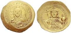 The Byzantine Empire The mint is Constantinopolis unless otherwise stated Constantine IX Monomachus, 11 June 1042 – 11 January 1055 Histamenon 1042-1055, AV 4.40 g. +IHS XIS REX – REGNANTIhM Facing bu