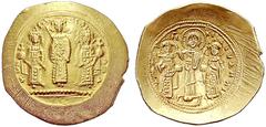 The Byzantine Empire The mint is Constantinopolis unless otherwise stated Romanus IV Diogenes, 1 January 1068 – September 1071 and associate rulers Histamenon circa 1068-1071, AV 4.42 g. KωN – MX – AN