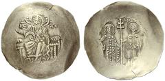 The Byzantine Empire The mint is Constantinopolis unless otherwise stated Manuel I, Comnenus 8 April 1143 – 24 September 1180 Aspron trachy, Thessalonica 1152-1160 (?), EL 2.16 g. Christ with decorate