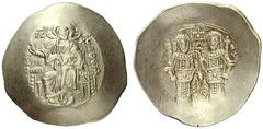 The Byzantine Empire The mint is Constantinopolis unless otherwise stated Alexius III Angelus self-styled Comnenus, April 1195 – November 1203 Aspron trachy, 1195-1197, EL 4.17 g. KE RO – HΘEI Christ 