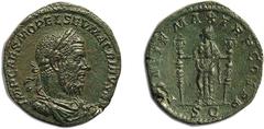 JDL Collection Part II: Roman Coins THE ROMAN EMPIRE. MACRINUS, April 11, 217–mid 218. Sestertius, Rome April–December 217, Æ 20.20 g. Obv. IMP CAES M OPEL SEV MACRINVS AVG His laureate draped and cui