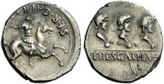 The Roman Empire Galba, Imperator from 2 April 68 and Augustus from 8 June (?) 68 to 15 January, 69 Denarius, Gaul April to late autumn 68, AR 3.26 g. SER GALBA [IMP] Galba, bareheaded and in military