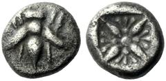 The J. FALM Collection: Miniature Masterpieces of Greek Coinage depicting Animals Ephesus 1/12 stater circa 546, AR 0.77 g. Bee seen from above. Rev. Floral pattern within incuse square. Karwiese, Eph