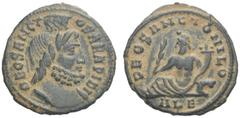 The Roman Empire Maximinus II Daia caesar, 305 – 309 The Festival of Isis Faria . Æ4, Alexandria circa 312, Æ 1.57 g. DEO SANCT – O SARAPIDI Bust of Serapis r., wearing modius . Rev. DEO SANCTO NILO T