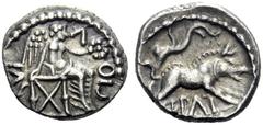 Celtic Coins The Trinovantes and Catuvellani. Epaticcus circa 35 – 43 AD (Celtic Britain) Unit circa 35-43, AR 1.33 g. Victory seated r., holding wreath. Rev. Boar running r.; behind, branch and below