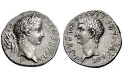 The Roman Empire Tiberius augustus, 14 – 37 Drachm, Caesarea Cappadociae 33-34, AR 3.85 g. TI CAES AVG PM – [T]R P XXX – V Laureate head of Tiberius r. Rev. DRVSVS CAES TI AVG F COS II TR P IT Bare he