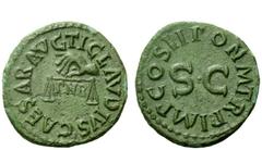 The Roman Empire Claudius, 41 – 54 Quadrans January 42 AD, Æ 2.98 g. TI CLAVDIVS CAESAR AVG Hand l. holding scales, between which PNR. Rev. PON M TRP IMP COS II around large S C. C –. BMC –. RIC 89. C