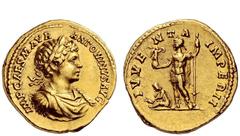 The Roman Empire Caracalla, 198 – 217 Aureus 198-199, AV 7.11 g. IMP CAES M AVR – ANTONINVS AVG Laureate, draped and cuirassed bust r. Rev. IVVE – NTA – IMPERII Caracalla, in military dress, standing 