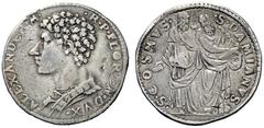 MONETE E MEDAGLIE DI ZECCHE ITALIANE Firenze Alessandro de’Medici duca della Repubblica di Firenze, 1532-1537. Testone, AR 9,80 g. ALEXANDER M – R P FLOREN DVX Busto a s. Rv. S COSMVS – S DAMIANVS I S