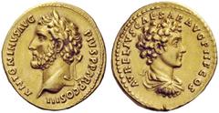 The George W. La Borde Collection of Roman Aurei Part I THE ROMAN EMPIRE Antoninus Pius augustus, 138 – 161 Aureus 140, AV 7.55 g. ANTONINVS AVG – PIVS P P TR P COS III Laureate head of Antoninus Pius