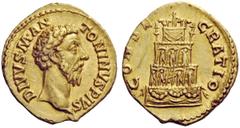 The George W. La Borde Collection of Roman Aurei Part I THE ROMAN EMPIRE Marcus Aurelius, 161 – 180 Divus Marcus Aurelius . Aureus after 180, AV 7.32 g. DIVVS M AN – TONINVS PIVS Bare head r. Rev. CON