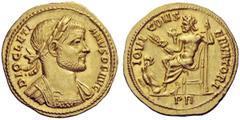 The George W. La Borde Collection of Roman Aurei Part I THE ROMAN EMPIRE Diocletian, 284 – 305 Aureus 287, AV 5.51 g. DIOCLETI – ANVS P F AVG Laureate and cuirassed bust r. seen from front; with drape