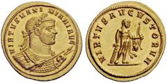 The George W. La Borde Collection of Roman Aurei Part I THE ROMAN EMPIRE Maximianus Herculius, 286 – 305, first reign Aureus, Siscia 286, AV 5.69 g. VIRTVS MAXI – MIANI AVG Laureate and cuirassed bust