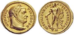 The George W. La Borde Collection of Roman Aurei Part I THE ROMAN EMPIRE Constantius I Chlorus caesar, 293 – 305 Aureus, Treveri 303, AV 5.45 g. CONSTAN – TIVS NOB C Laureate head r. Rev. HERCVLI CONS