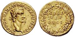 THE ROMAN EMPIRE Gaius, 37 – 41 Aureus, Lugdunum 40, AV 7.92 g. C·CAESAR·AVG·PON·M·TR·POT·III·COS·III Laureate head r. Rev. S·P·Q·R / P·P / OB·C·S within oak wreath. C 20. BMC 29. RIC 27. CBN 37. Giar