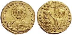 THE BYZANTINE EMPIRE John I Tzimisces, 11 December 969 – 11 January 976 Histamenon 969–976, AV 4.43 g. +IhS XIS ReX ReGNANTIhM Facing bust of Christ, with decorated nimbus, wearing pallium and colobiu