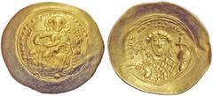THE BYZANTINE EMPIRE Constantine IX Monomachus, 11 June 1042 – 11 January 1055 Histamenon 1042-1055, AV 4.38 g. +IHS XIS REX – REGNAN[TIhM] Christ, nimbate, enthroned facing raising r. hand in benedic