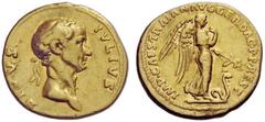 The Roman Empire Trajan, 98 – 117 Divus Iulius. Aureus 112-113 AD, restoration issue under Trajan, 98-117 AD, AV 7.10 g. DIVVS – IVLIVS Laureate head of Caesar r. Rev. IMP·CAES·TRAIAN·AVG·GER·DAC·P·P·