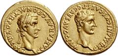 The Roman Empire Gaius, 37 – 41. Aureus, Roma 40, AV 7.66 g. Description: C CAESAR AVG PON M TR POT III COS III Laureate head of Gaius r. Rev. GERMANICVS CAES P C CAES AVG GERM Bare head of Germanicus