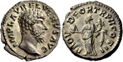 The Roman Empire Lucius Verus, 161 – 169 Contrary to the previous adoptive emperors, whose first portraits on coins are oriented towards their adoptive fathers, Lucius' first portraits show a resembla