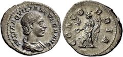 The Roman Empire Aquilia Severa, second wife of Elagabal Only one portrait and hairstyle is identifiable for Aquilia Severa. AMP. Denarius 220 and later, AR 3.25 g. IVLIA AQVILIA SEVERA AVG Draped bus