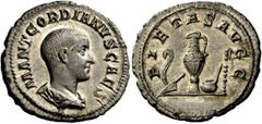 The Roman Empire Gordian III caesar, 22 April – 29 July 238 Gordian III is the last of the boy emperors shown on coins to mature from a child via multiple intermediate portrait types to a young man wi
