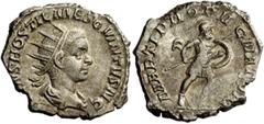 The Roman Empire Hostilian caesar, 251 Hostilian has a portrait type as a child, and a more shortlived adolescent type as Augustus a year older. The coins as Augustus are usually very poorly made, sug