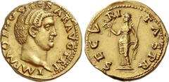 The Roman Empire Otho, 15th January - April 69. Aureus 15 January-Mid April 69, AV 7.28 g. IMP M OTHO CAESAR AVG TR P Bare head r. Rev. SECV – RI – TAS P R Securitas standing l., holding wreath and sc